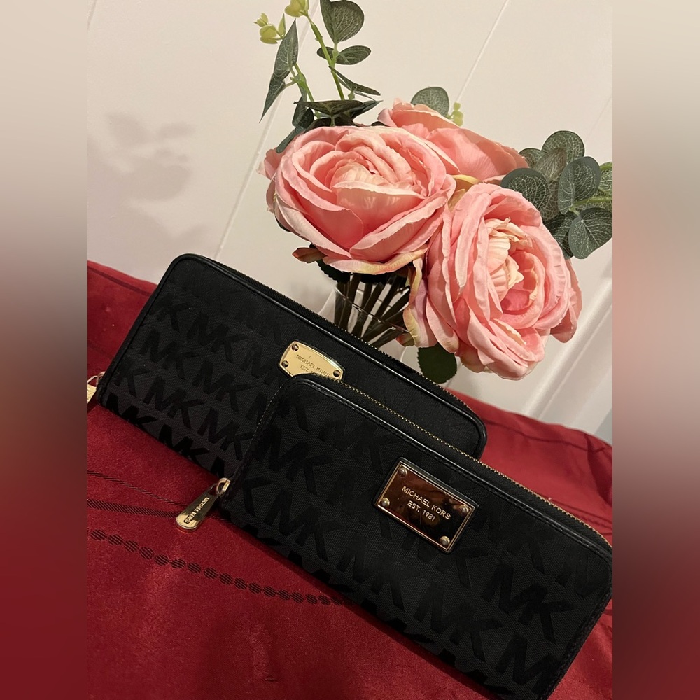 XL and Large Black MK Wallet Bundle